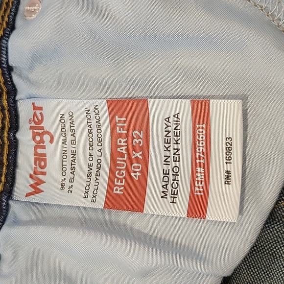 Wrangler Dark Blue Men's Jeans - Picture 6 of 8